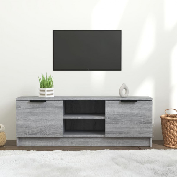 Mueble de TV madera contrachapada gris Sonoma 102x35x36.5 cm D