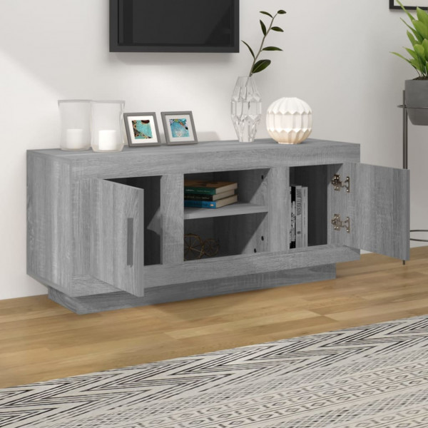 Mueble para TV madera contrachapada gris Sonoma 102x35x45 cm M 3