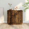 Aparador madera contrachapada color roble ahumado 80x40x75 cm 3