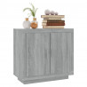 Aparador de madera contrachapada gris Sonoma 80x40x75 cm 4