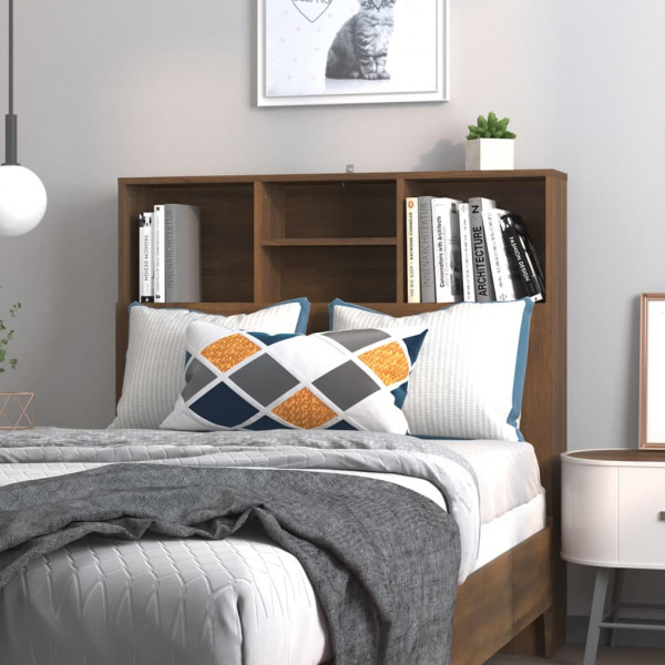 Mueble cabecero marrón roble 100x19x103.5 cm D