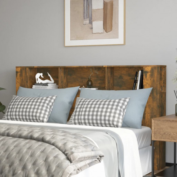 Mueble cabecero roble ahumado 180x18.5x104.5 cm D