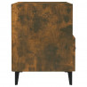 Mesita de noche 2 uds madera contrachapada color roble ahumado 5