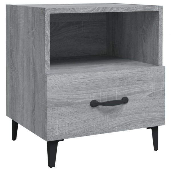 Mesita de noche madera contrachapada gris Sonoma M 2