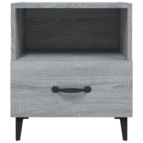 Mesita de noche madera contrachapada gris Sonoma M 3