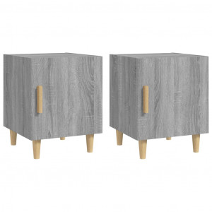 Mesa de cabeceira 2 pcs derivados de madeira cinzento sonoma H