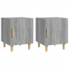 Mesitas de noche 2 uds madera contrachapada gris Sonoma 2