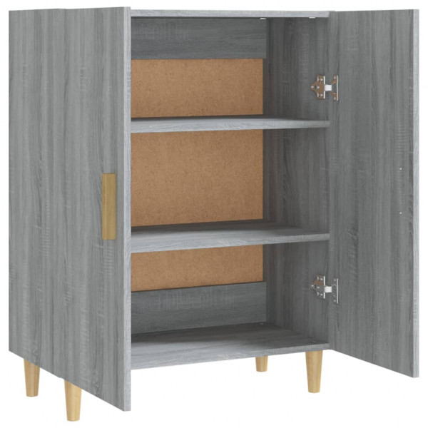 Aparador de madera contrachapada gris Sonoma 70x34x90 cm M 5
