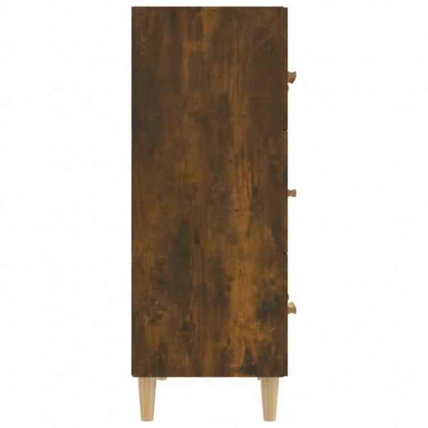 Aparador madera contrachapada color roble ahumado 70x34x90 cm M 4