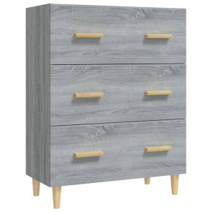 Aparador de madera contrachapada gris Sonoma 70x34x90 cm H