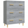 Aparador de madera contrachapada gris Sonoma 70x34x90 cm 2