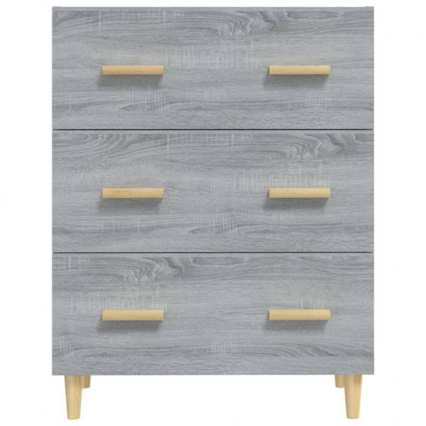 Aparador de madera contrachapada gris Sonoma 70x34x90 cm M 3