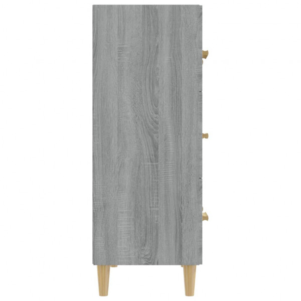 Aparador de madera contrachapada gris Sonoma 70x34x90 cm M 4