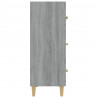 Aparador de madera contrachapada gris Sonoma 70x34x90 cm 4