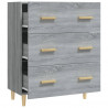 Aparador de madera contrachapada gris Sonoma 70x34x90 cm 5