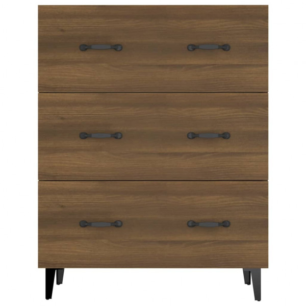 Aparador de madera de ingeniería marrón roble 69.5x34x90 cm M 5