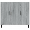 Aparador de madera de ingeniería gris Sonoma 90x34x80 cm 5