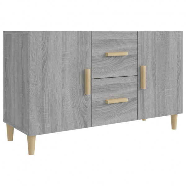 Aparador de madera de ingeniería gris Sonoma 100x36x60 cm M 2