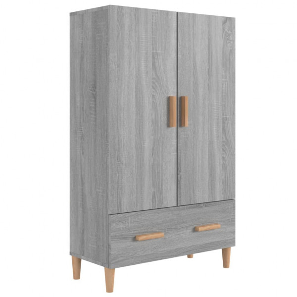 Aparador alto de madera contrachapada gris Sonoma 70x31x115 cm M 2