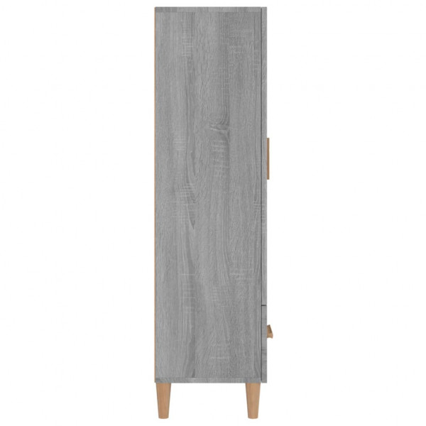 Aparador alto de madera contrachapada gris Sonoma 70x31x115 cm M 5