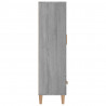 Aparador alto de madera contrachapada gris Sonoma 70x31x115 cm 5