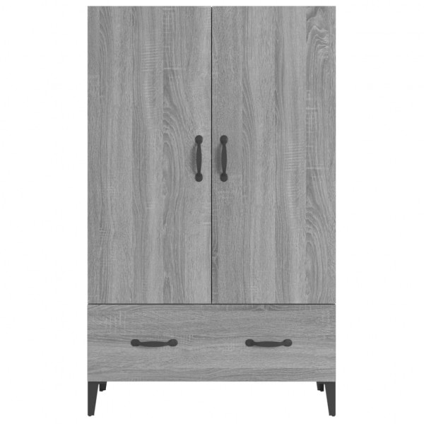 Aparador alto de madera contrachapada gris Sonoma 70x31x115 cm M 5