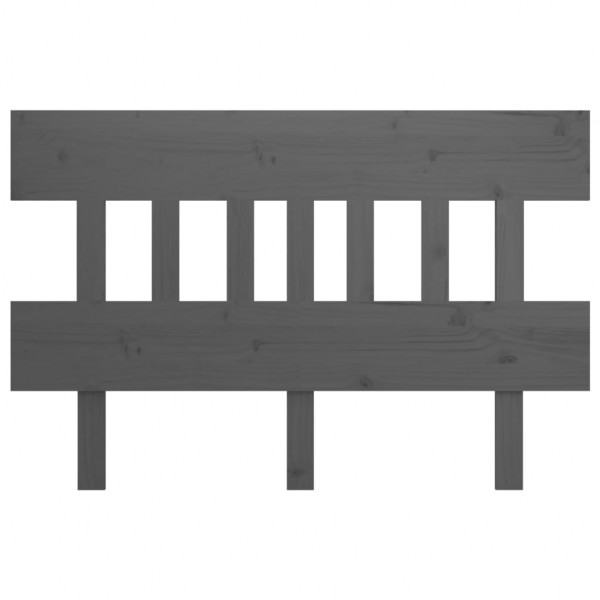 Cabecero de cama madera maciza de pino gris 143.5x3x81 cm M 3