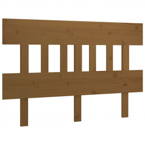Cabecero de cama madera maciza de pino marrón miel 153.5x5x81cm H
