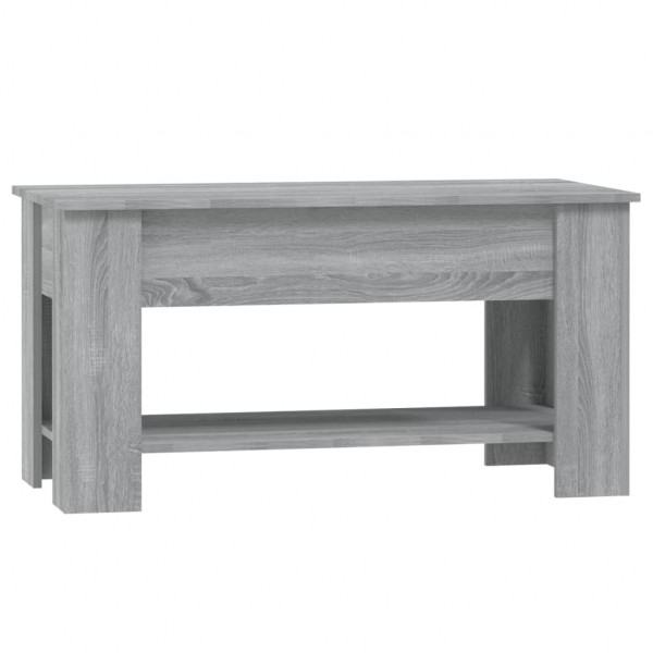 Mesa de centro madera contrachapada gris Sonoma 101x49x52 cm M 3