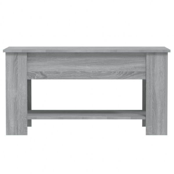 Mesa de centro madera contrachapada gris Sonoma 101x49x52 cm M 4