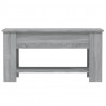 Mesa de centro 101x49x52cm derivados de madeira cinzento sonoma 4