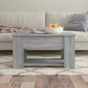 Mesa de centro madera contrachapada gris Sonoma 79x49x41 cm 3