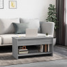 Mesa de centro madera contrachapada gris Sonoma 102x50x52.5 cm 3
