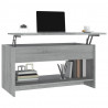 Mesa de centro madera contrachapada gris Sonoma 102x50x52.5 cm 4