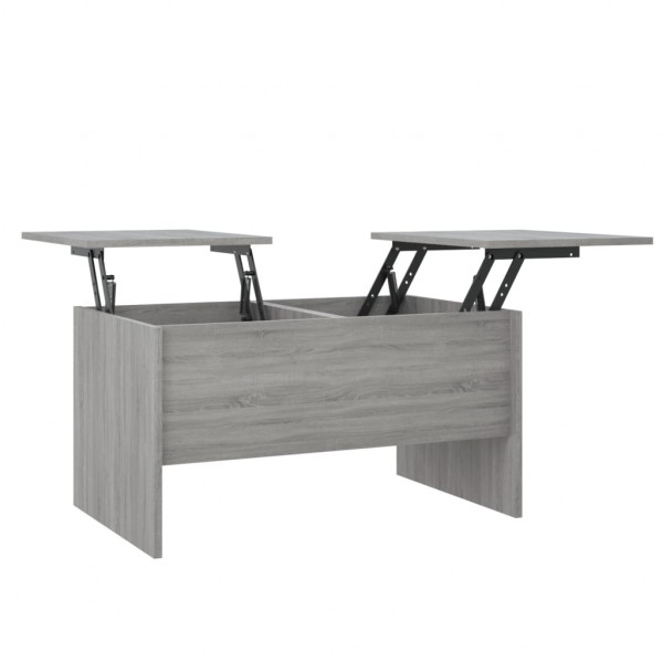 Mesa de centro madera contrachapada gris Sonoma 80x50x42.5 cm M 2