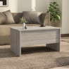 Mesa de centro madera contrachapada gris Sonoma 80x50x42.5 cm 3