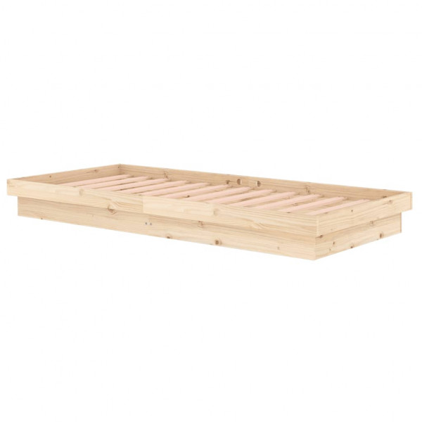 Estructura de cama de madera maciza 90x200 cm M 4