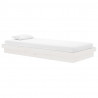 Estrutura de cama 90x200 cm madeira maciça branco 2