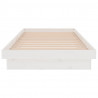Estrutura de cama 90x200 cm madeira maciça branco 5