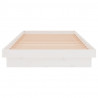 Estructura de cama madera maciza blanca 100x200 cm 5
