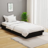 Estructura de cama madera maciza negra 100x200 cm 1