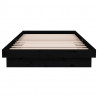 Estrutura de cama 100x200 cm madeira maciça preto 5