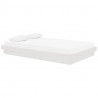 Estrutura de cama 120x200 cm madeira maciça branco 3