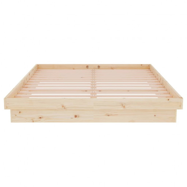 Estructura de cama madera maciza 140x200 cm M 5