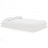 Estructura de cama madera maciza blanca 140x200 cm 2