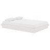 Estrutura de cama 140x200 cm madeira maciça branco 3