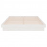 Estructura de cama madera maciza blanca 140x200 cm 5