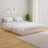 Estrutura de cama king 150x200 cm madeira maciça branco 1