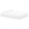 Estructura de cama madera maciza blanca King Size 150x200 cm 2