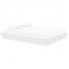 Estrutura de cama king 150x200 cm madeira maciça branco 3